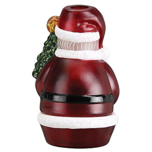 Santa With Tree Candle Light Christmas Ornament
