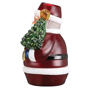Santa With Tree Candle Light Christmas Ornament