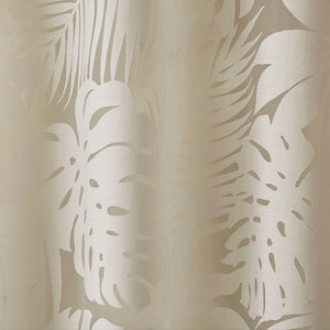 Palm Leaf Burnout Sheer Window Curtain 50x95 Natural