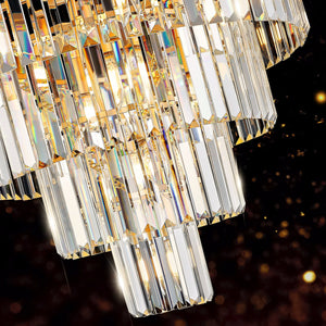 Golden Luxury Crystal Chandelier 23.6 Inch