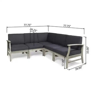 Perla - 5 Pieces Sofa Set