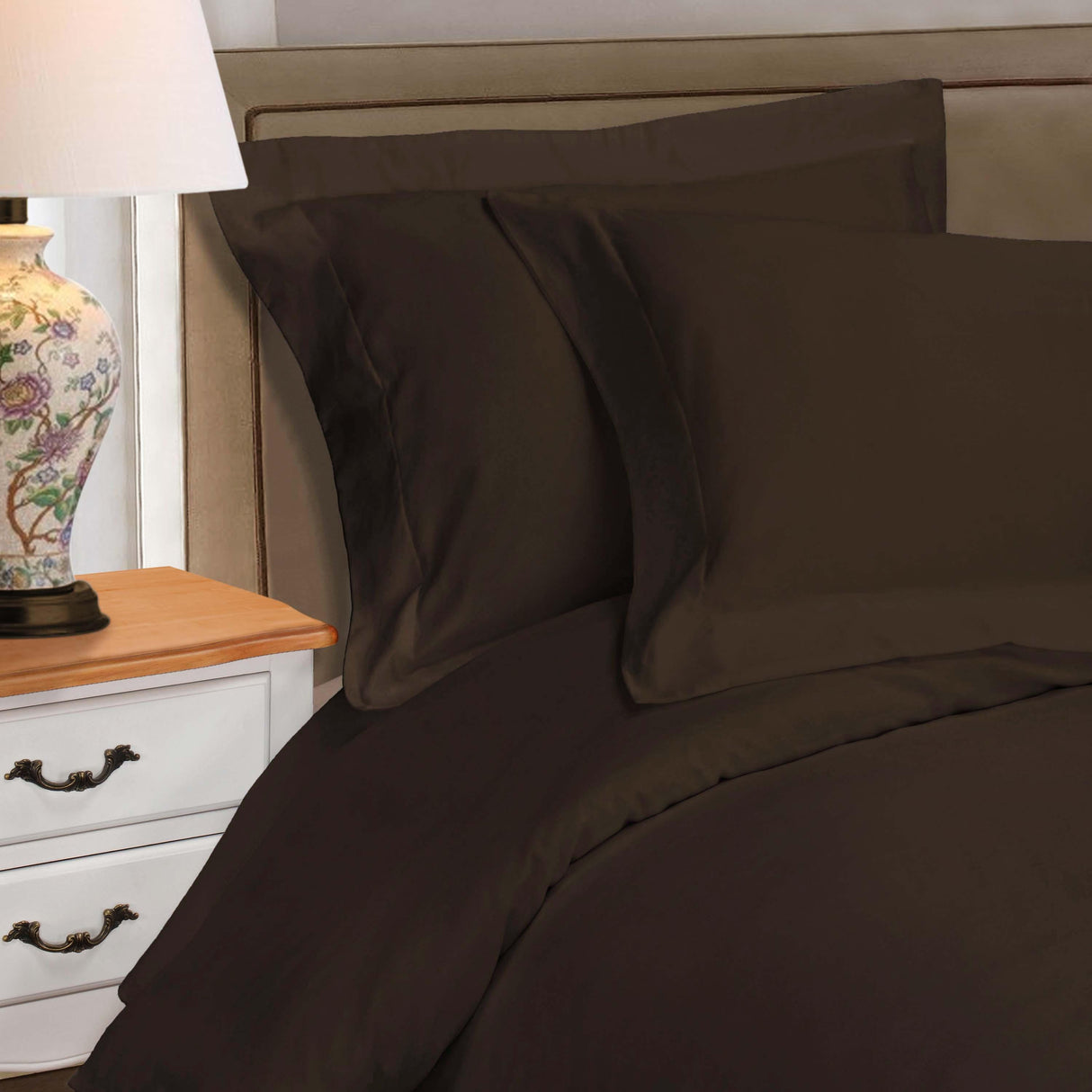 Egyptian Cotton 530 Thread Count Solid Luxury Duvet Cover Set - Egyptian Cotton Duvet Cover Set by Superior Brand