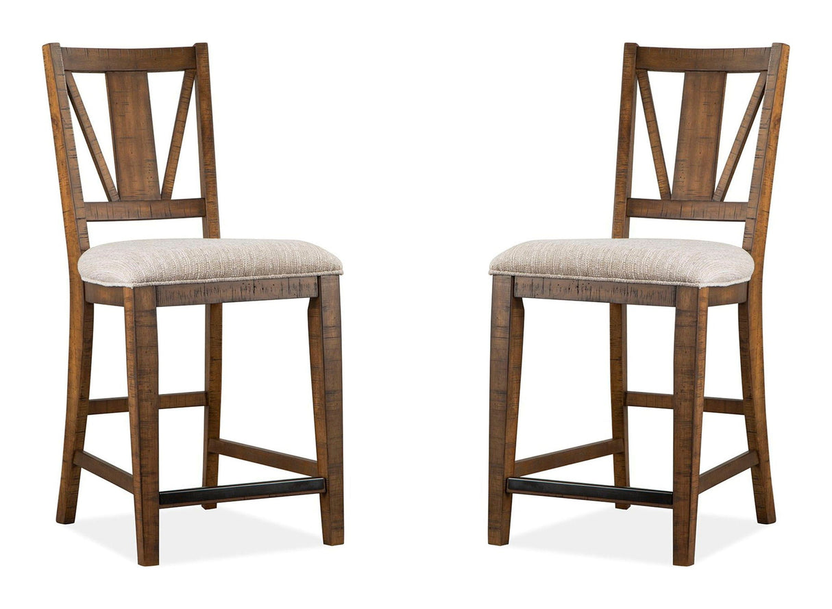 Bay Creek - Counter Chair With Upholstered Seat (Set of 2) - Toasted Nutmeg