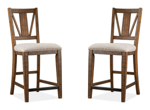 Bay Creek - Counter Chair With Upholstered Seat (Set of 2) - Toasted Nutmeg