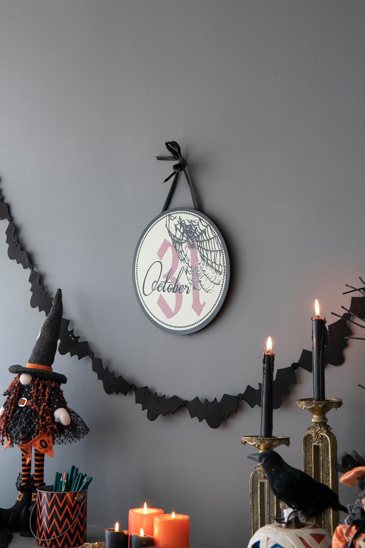 Set of 2, 12x12" Halloween Circle Sign