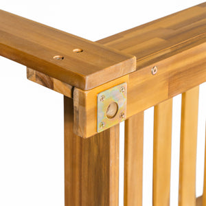 TOPMAX Patio Wooden Twin Size Porch Swing Daybed Frame