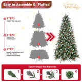 7.5-Foot Snow-Tipped Woodland Christmas Tree