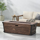 56" Outdoor Patio Rectangle Gas Burning MgO Fire Pit