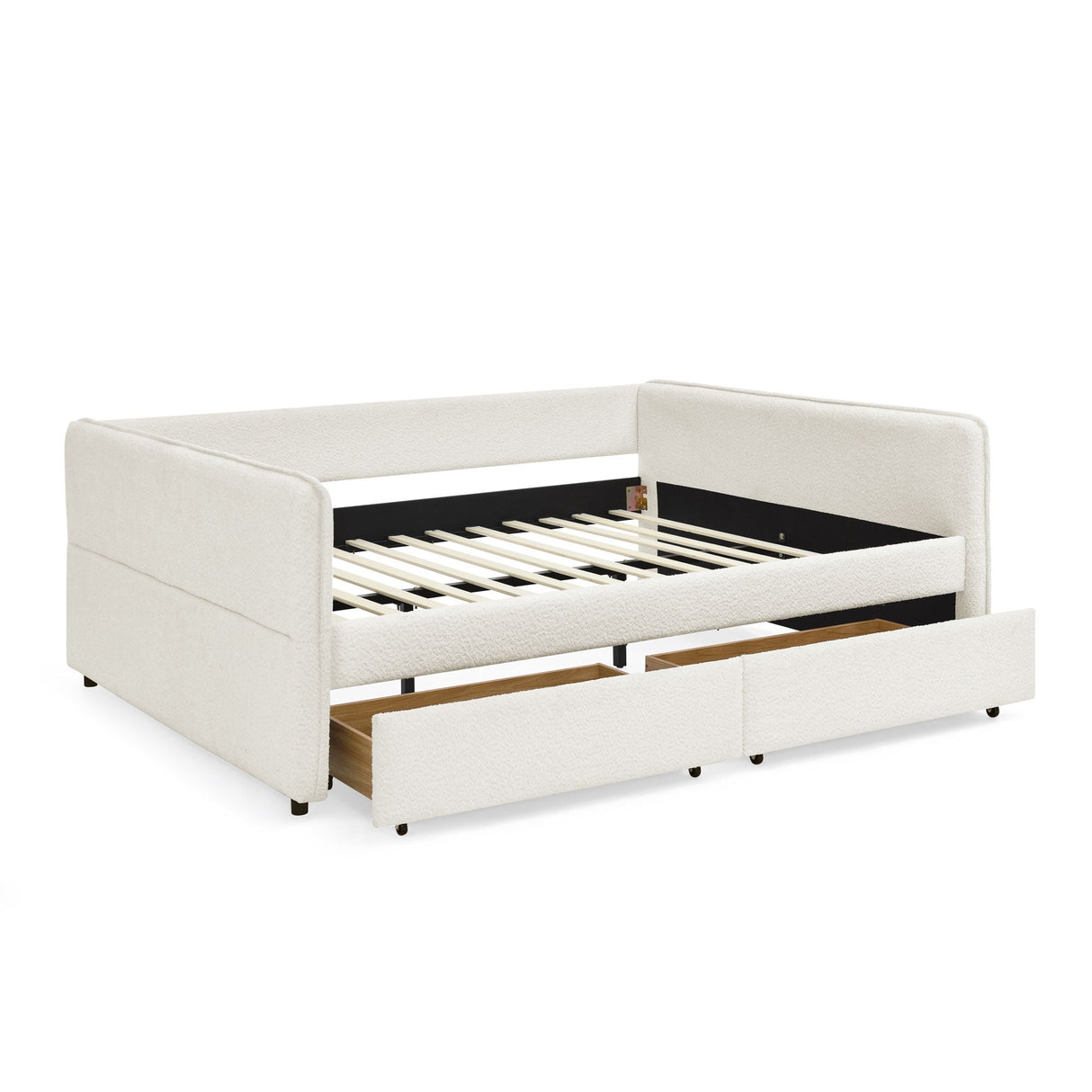 Upholstered Daybed & 2 Drawers