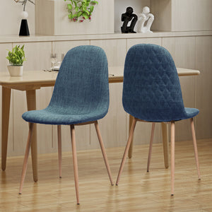 Elegant Dining Chair Set With Fabric Upholstery