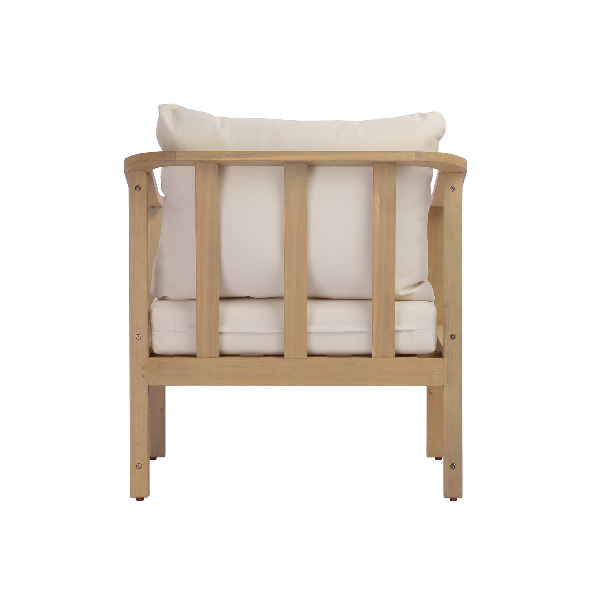 4-Piece Teak Finish Acacia Wood Outdoor Patio Set