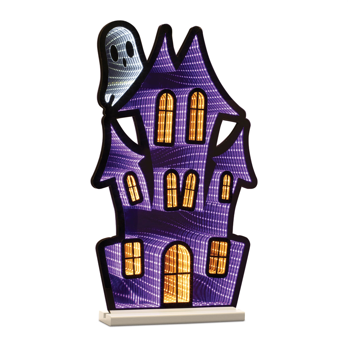 Haunted house w/ghost ekkolight 23.5"h