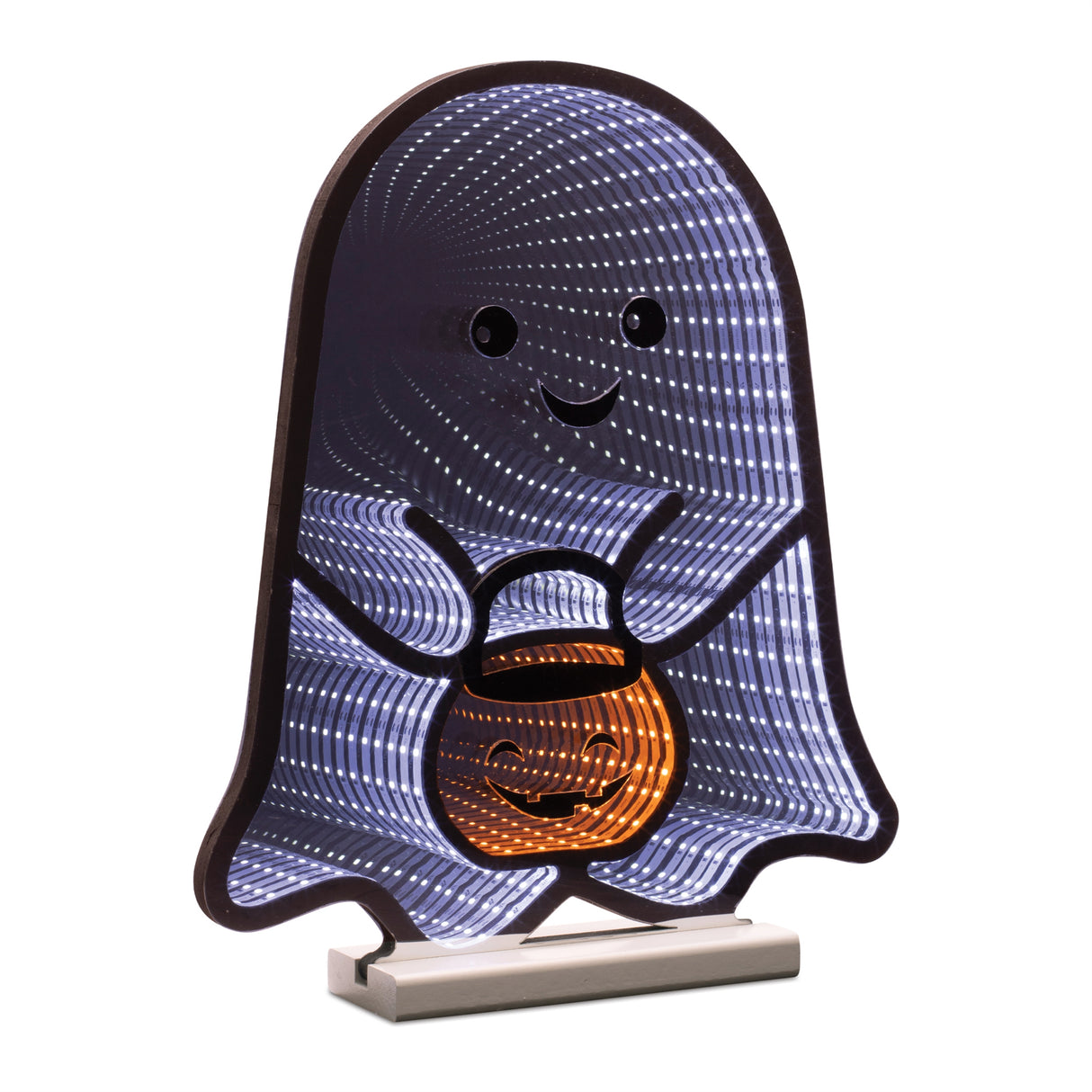 Ghost w/candy bucket ekkolight 16"h