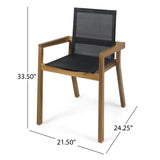 Belfast - Dining Chair With Acacia Wood Frame And Seating (Set of 2)