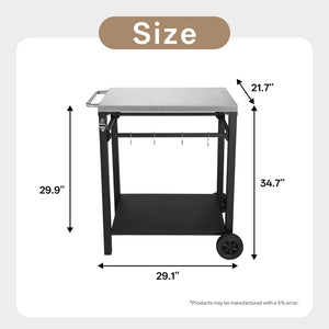2-Tier Outdoor Grill Cart