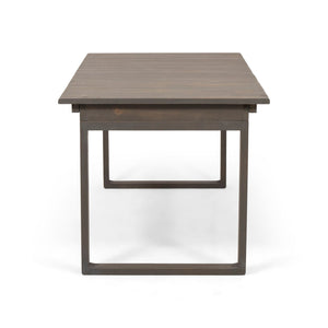 Outdoor Expandable Acacia Wood Dining Table With U Shaped Leg