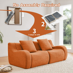 Soft Teddy Fabric Boneless Sofa