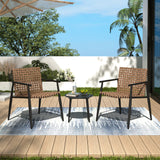 Modern Outdoor Chat Set: set of 2 Rattan Chairs