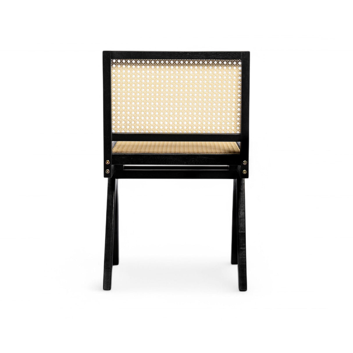 Chandigarh Dining Room Chairs with Natural Rattan (Set of 2)