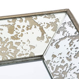 Antique Rectangle Mirror with Floral Accents