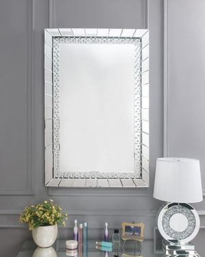 Nysa Mirrored & Faux Crystals Accent Mirror