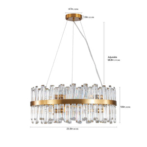 23.6 Inches Luxury Crystal Chandelier