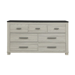 Augusta - Dresser, 7 Spacious Drawers, Block Feet - Beige Brown