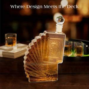 Poker Night Whiskey Decanter Set