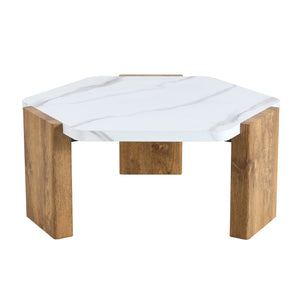31-Inch Modern-Style Hexagonal Coffee Table