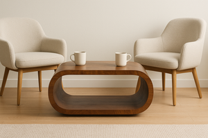 Amaya Coffee Table, Oval, Chestnut