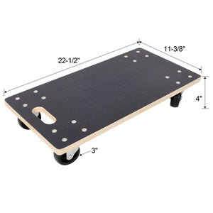 Furniture Moving Wooden Dolly with 4 PP Wheels - 2 Pack