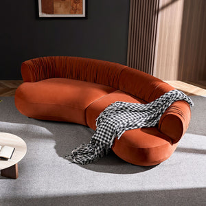 Modern Curved Sofa with Elegant Crescent Silhouette Design