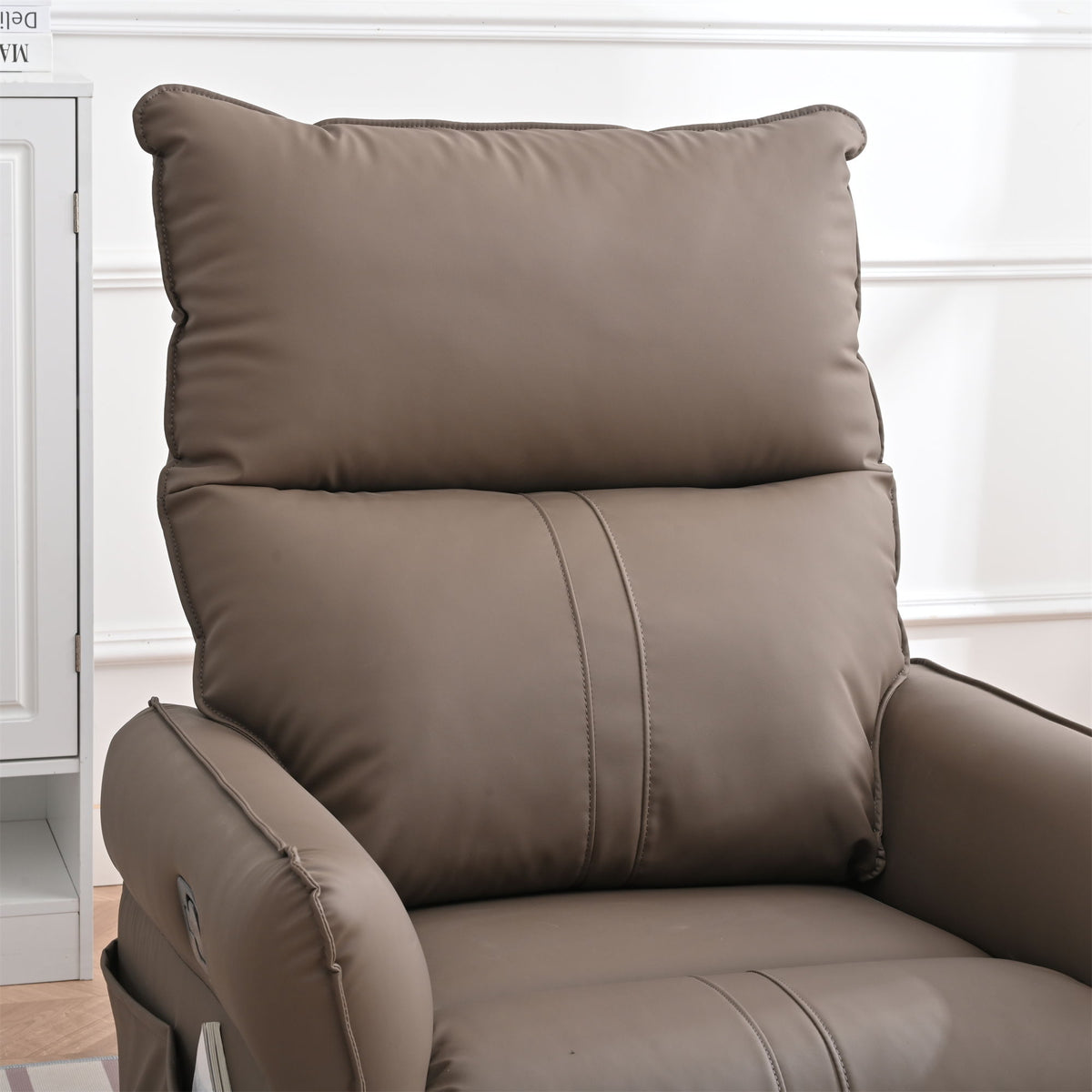 360° Modern Small Rocking Swivel Recliner Chair With Side Pocket