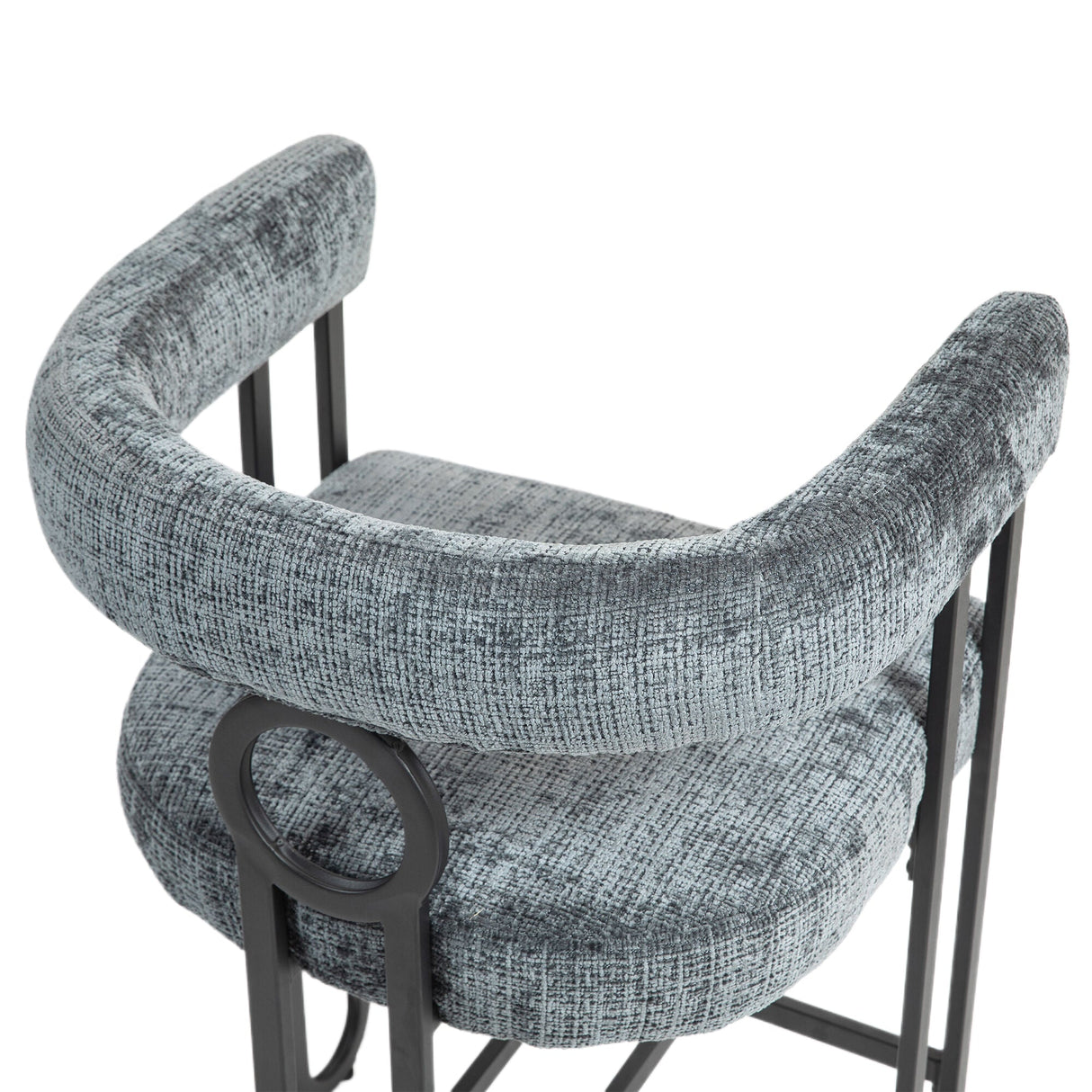 Household bar stools set of 2, modern upholstered with back