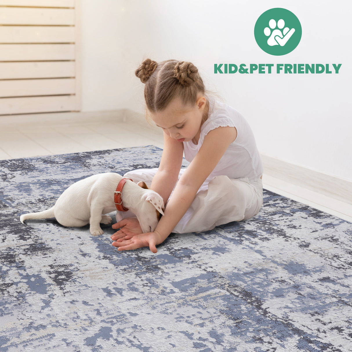 NAAR MARFI Collection Abstract Non-Shedding and Stain Resistant Area Rug