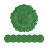 Plastic Charger Plate (Set of 8) with Elegant Design - Black, Green, or Red