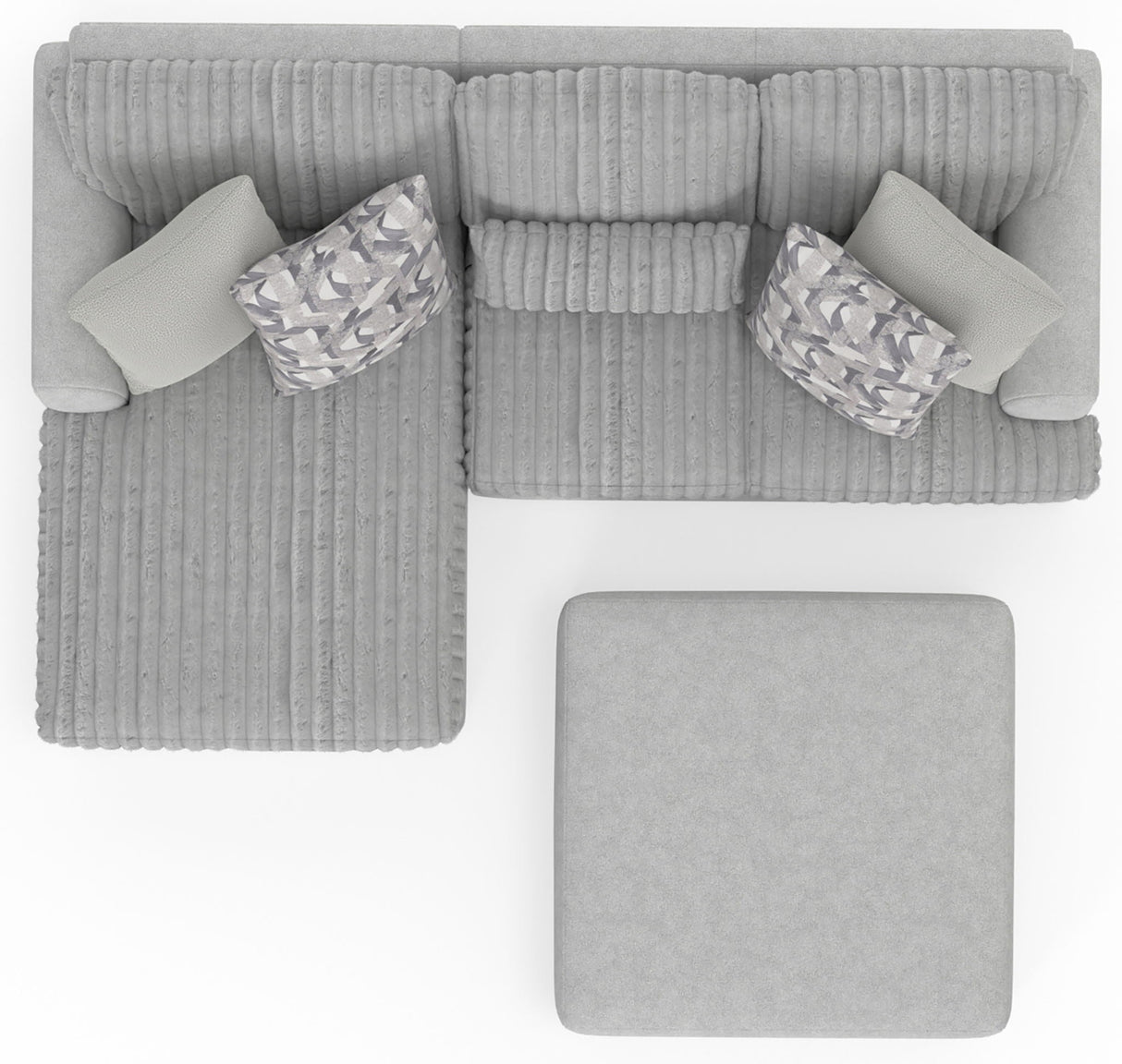 Titan - Sectional With Comfort Coil Seating, Cocktail Ottoman And Accent Pillows Included