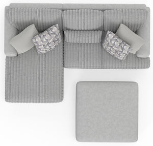 Titan - Sectional With Comfort Coil Seating, Cocktail Ottoman And Accent Pillows Included
