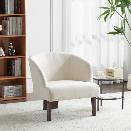 Windsor Mid-Century Accent Chair - Soft Fabric Upholstery
