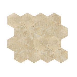 Hexagon Natural Marble Polished Tile For Wall And Floor (Set of 12)