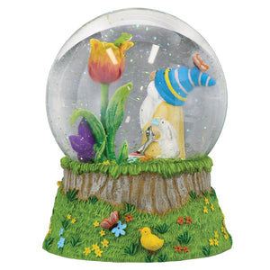 Spring Garden Gnome Snow Globe