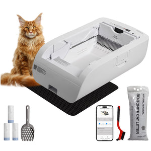 Smart Cat Litter Box with Wide Opening