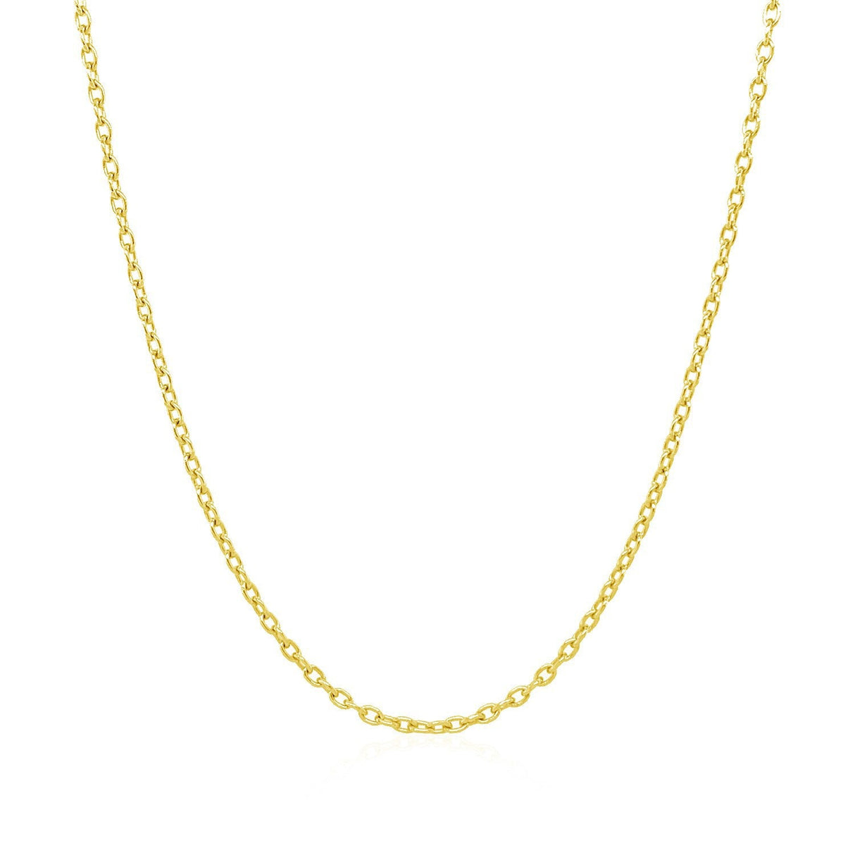 14k Yellow Gold Round Cable Link Chain 1.5mm
