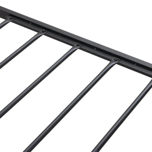 Modern Bed Frame With LED Lights, Upholstered Headboard, USB Charging