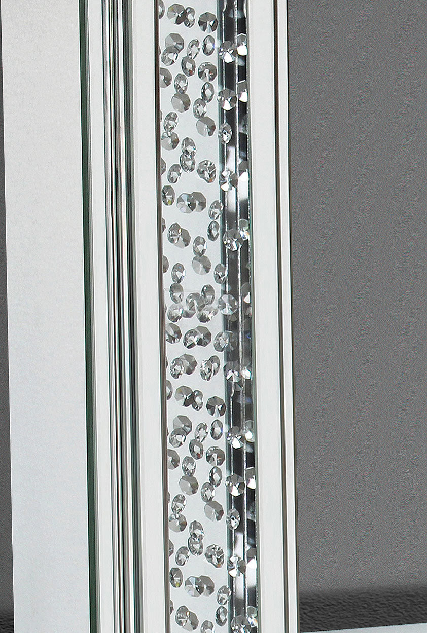 Nysa Mirrored & Faux Crystals Accent Mirror