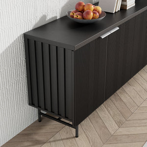 Modern Scandinavian Alcove Door Kitchen Storage Sideboard Buffet Cabinet Console