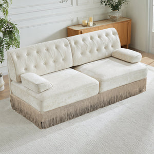 Soft Velvet Chesterfield Style Sofa