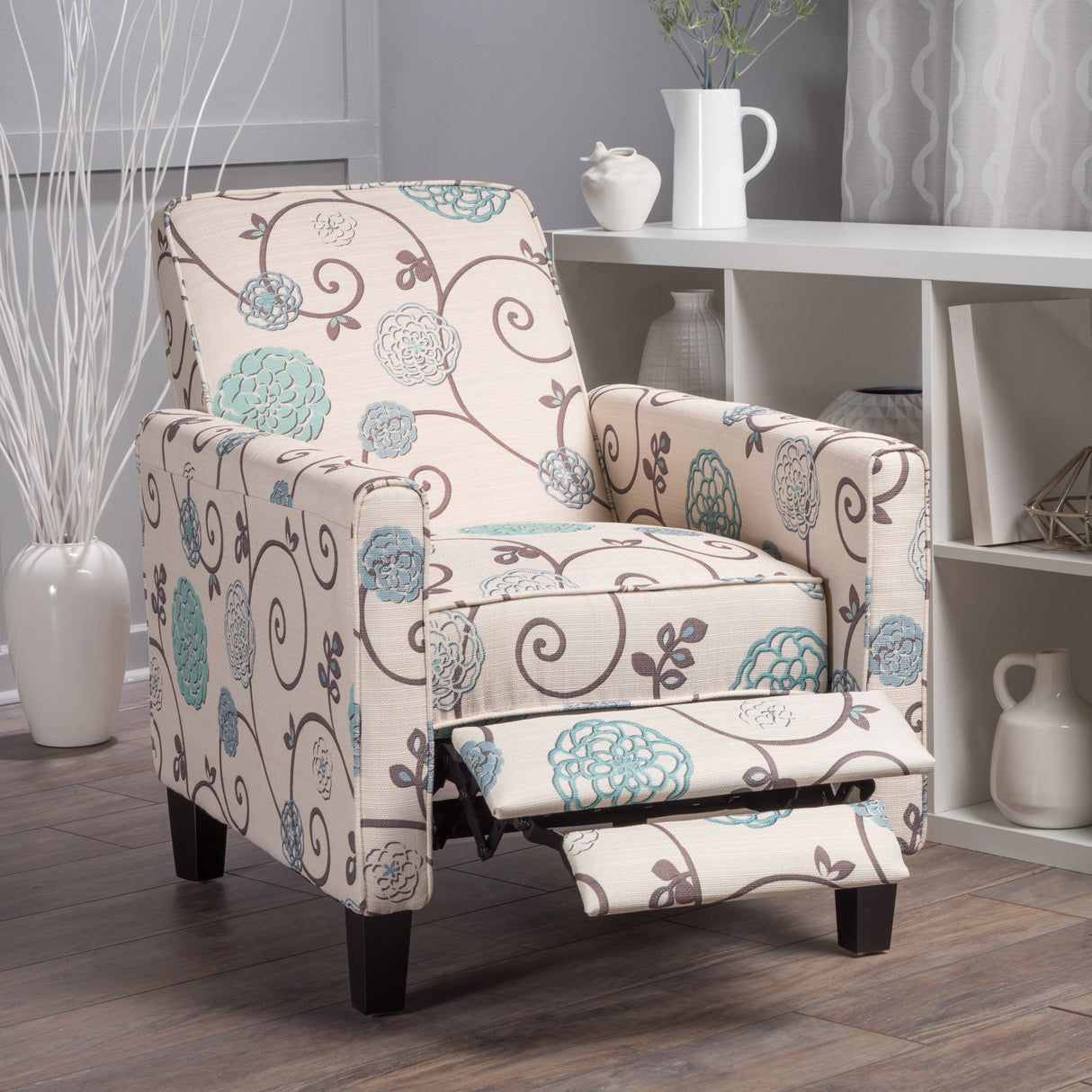 Abernathy Floral Push-Back Recliner of Refined Comfort