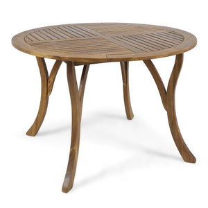 Outdoor Dining Set – Acacia Wood Hermosa Table & Wicker Chairs