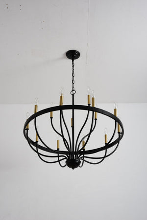 18-Light Industrial Iron Candle Chandelier